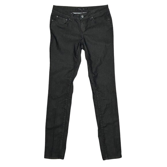 Prana Jeans Womens 2/26 Kayla Black/Dk‎ Grey Skinny Stretch Organic Cotton Blend - Picture 1 of 13